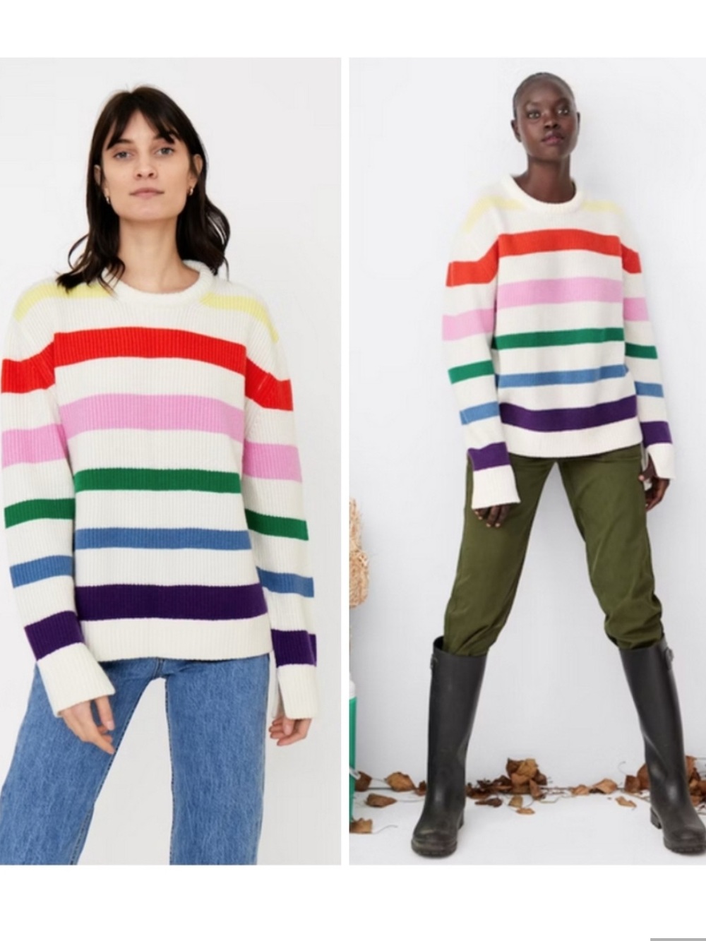 Kule Alden Candy Stripe Pullover Sweater. Size L. NWT.